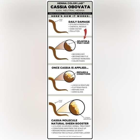 Henna Color Lab - Cassia Obovata (Neutral Henna) 2x - Picture 3 of 15